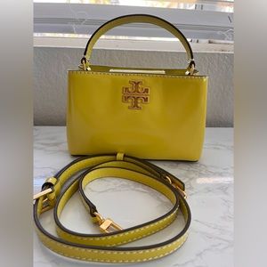 Tory Burch mini top handle/crossbody neon yellow/green bag